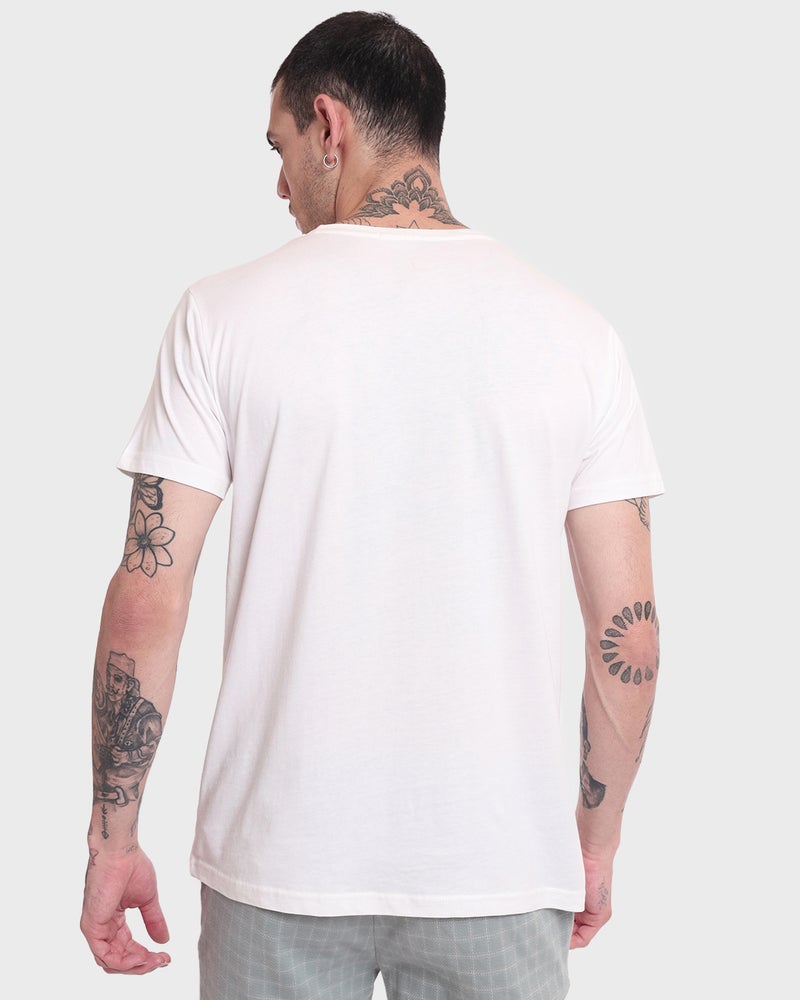 bewakoof Men's White T-shirt - Image 3